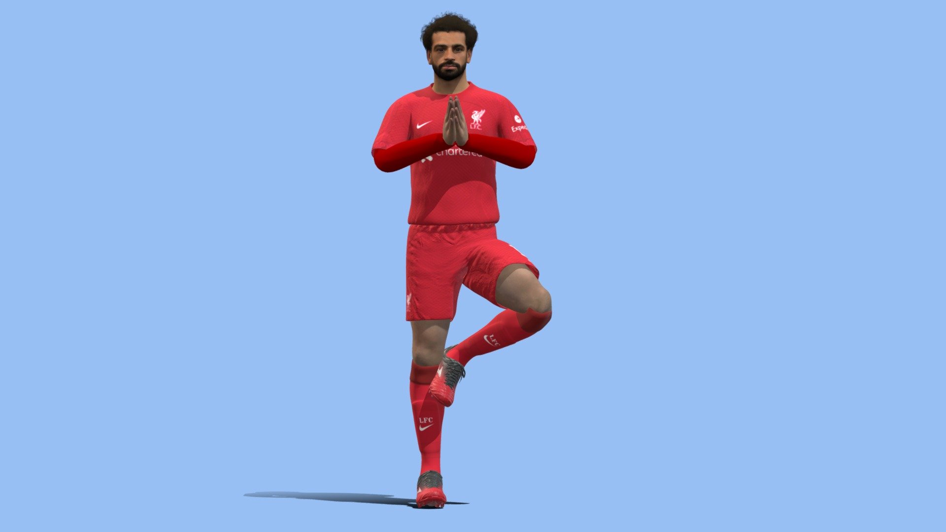 3D Rigged Mohamed Salah praying