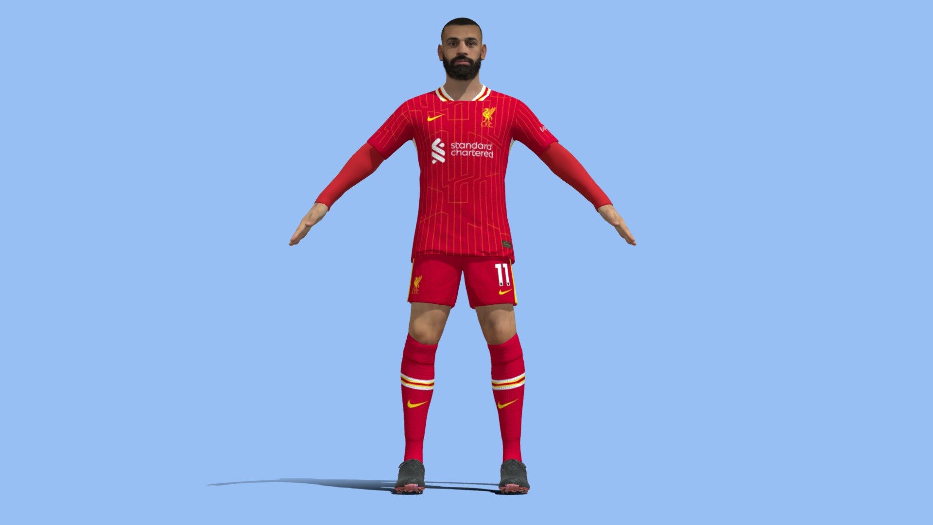 T-Pose Rigged Mohamed Salah Liverpool 24-25