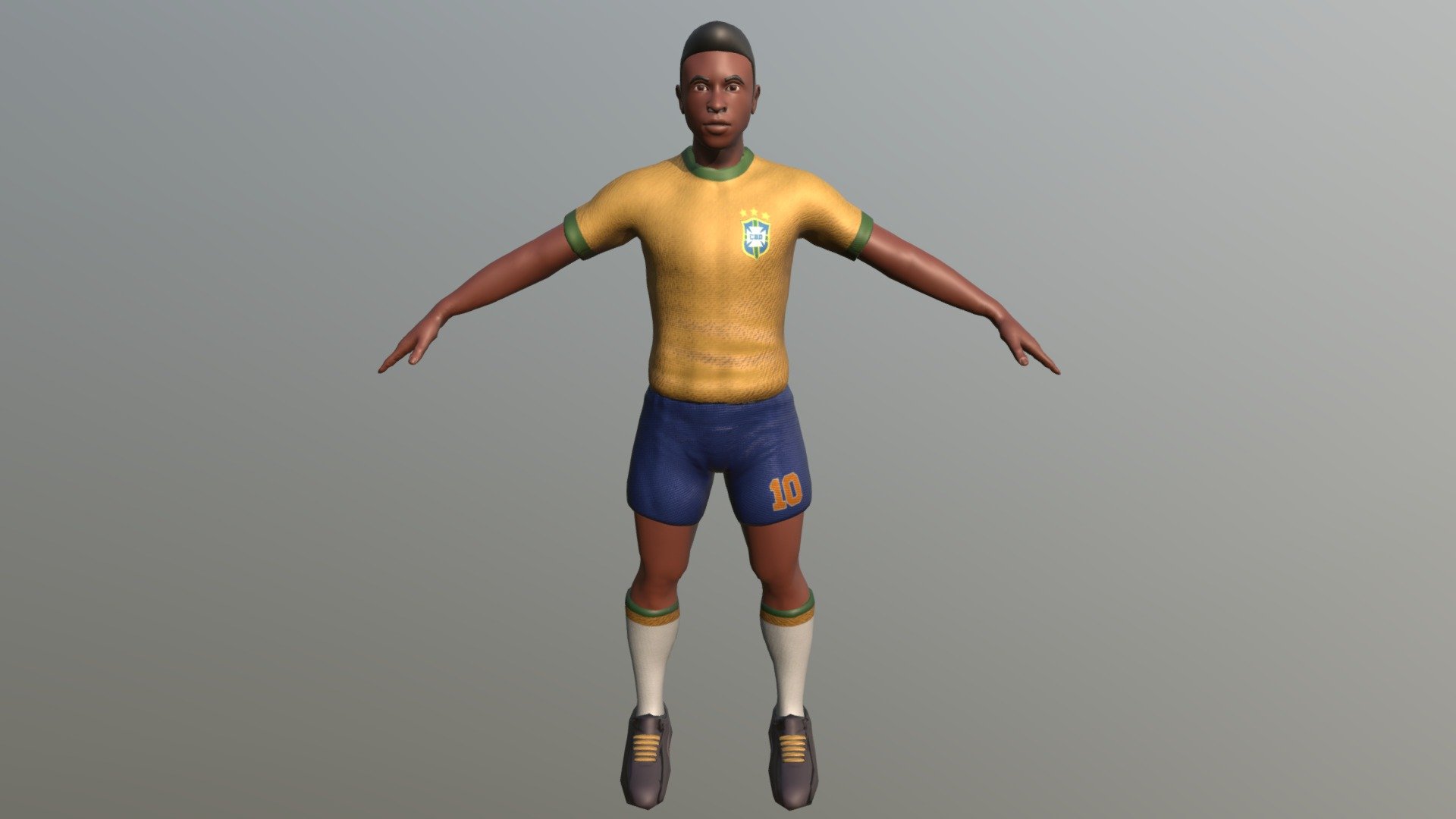 football pelé cartoon